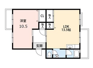 メゾン酒井Bの物件間取画像